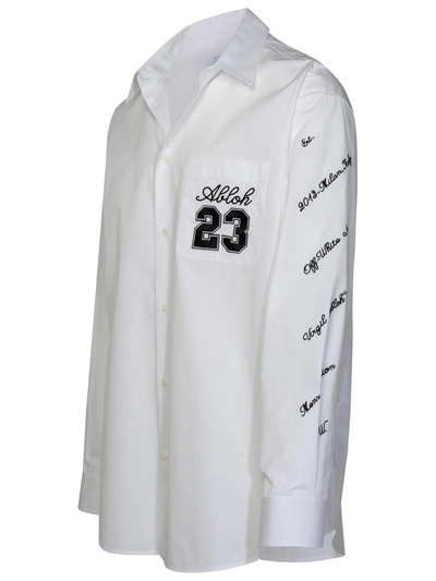 Shop Off-white 'logo 23' White Cotton Shirt Man