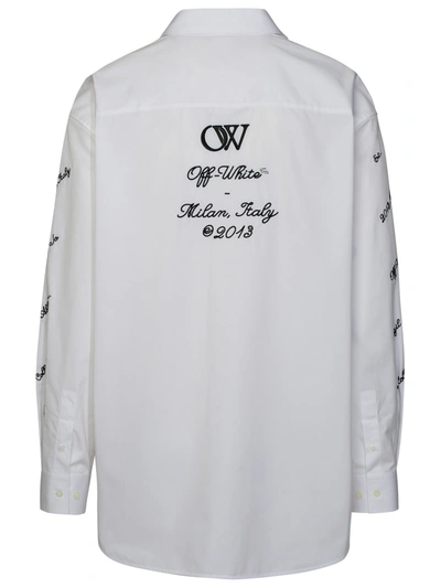 Shop Off-white 'logo 23' White Cotton Shirt Man