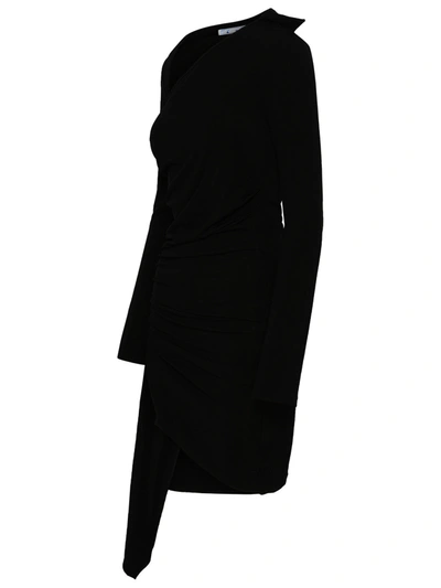 Shop Off-white Black Viscose Blend Dress Woman