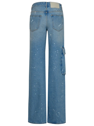 Shop Off-white Woman  Blue Cotton Jeans