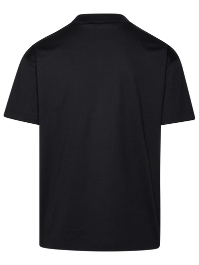 Shop Palm Angels Man  Black Cotton T-shirt