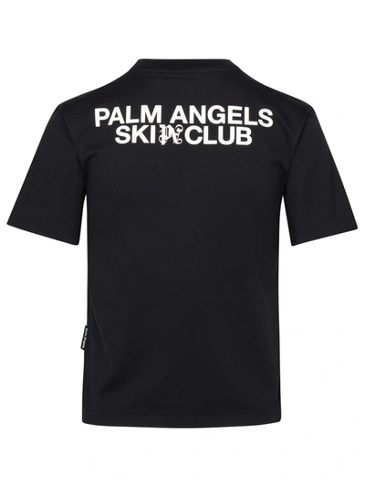 Shop Palm Angels Woman  'pa Ski Club' Black Cotton T-shirt