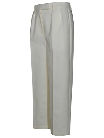 Shop Thom Browne Woman White Cotton Pants