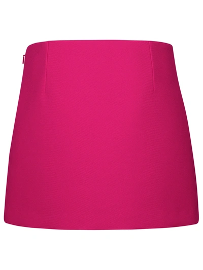 Shop Versace Fuchsia Silk Blend Miniskirt Woman In Multicolor