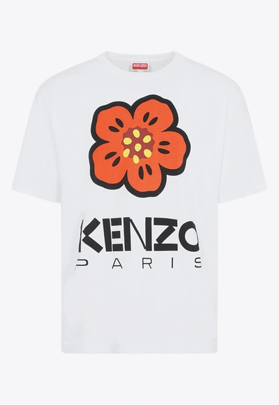 Shop Kenzo Boke Flower Print T-shirt In Blanc