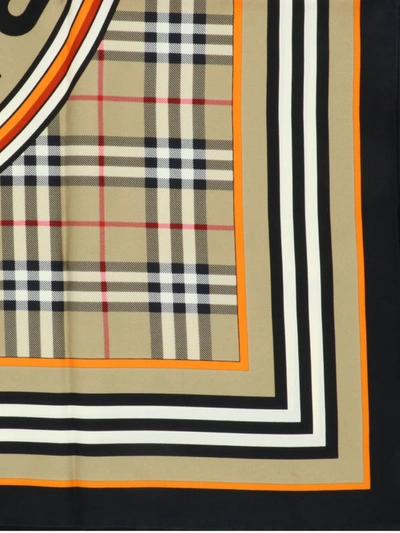 Shop Burberry Montage Print Silk Scarf