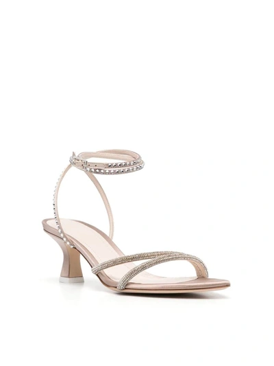 3juin Crystal-embellished Low-heel Sandals In Pink & Purple