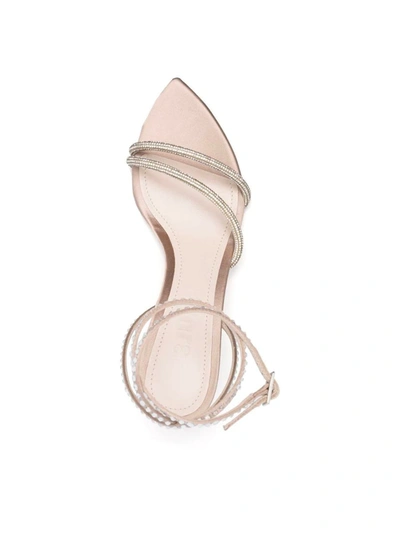 3juin Crystal-embellished Low-heel Sandals In Pink & Purple