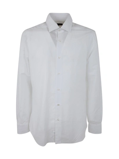 Shop Barba Cotton And Linen Shirt Clothing In White