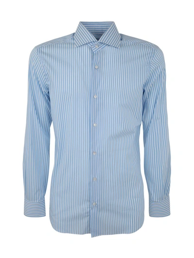 Shop Barba Large Stripe Shirt Clothing In Blue
