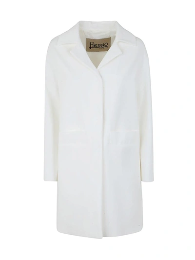 Shop Herno Audrey Coat Slits Detail Clothing In White