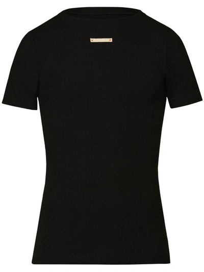 Shop Maison Margiela Fitted T-shirt Clothing In Black
