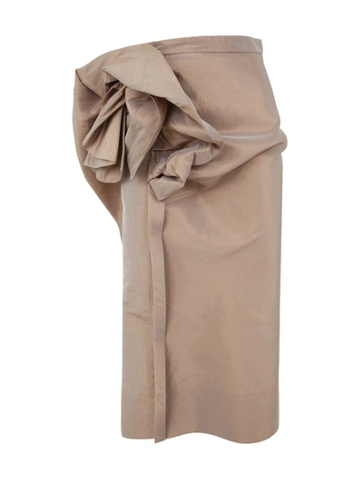 Shop Maison Margiela Midi Skirt Clothing In Brown