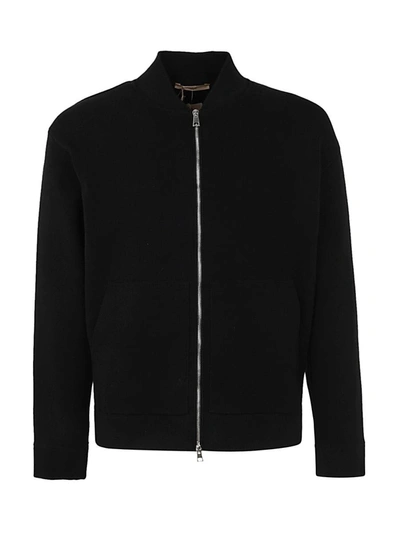 Shop Nuur Roberto Collina Bomber Jacket With Full Zipper Clothing In Black