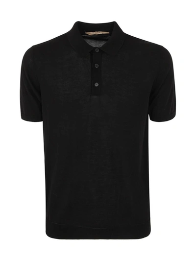 Shop Nuur Roberto Collina Short Sleeve Polo Clothing In Black