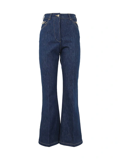 Shop Patou Flare Denim Trousers Clothing In Blue
