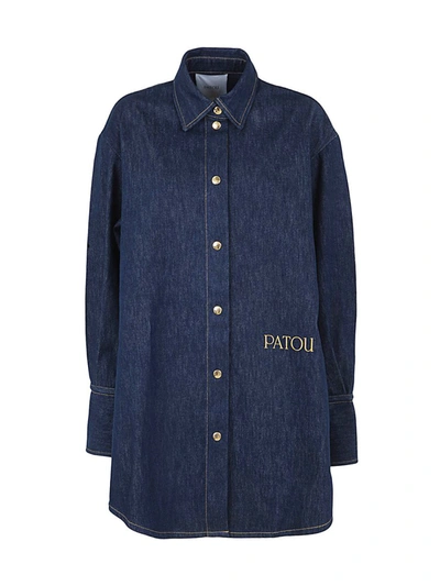 Shop Patou Oversize Shirt Clothing In Blue