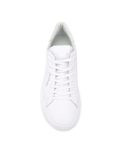 Shop Philippe Model Temple Low Sneakers Shoes In V001 Veau Blanc