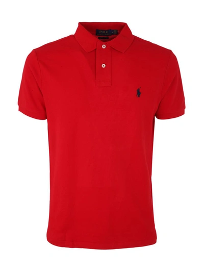 Shop Polo Ralph Lauren Sskcusslm Short Sleeve Knit Clothing In Red