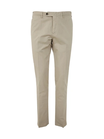 Shop Pt01 Man Cotton Gabardine Classic Trousers Clothing In Brown