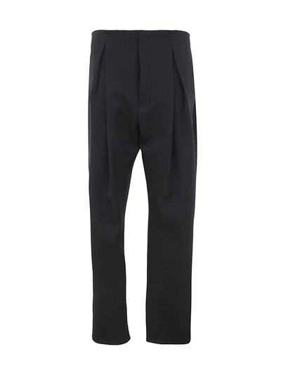 Shop Sapio Wool Trousers Loose Fit Clothing In Black