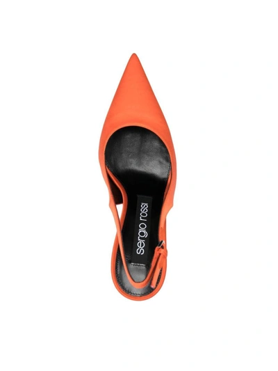 Shop Sergio Rossi Slingback 95 Shoes In Yellow & Orange