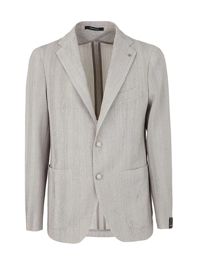 Shop Tagliatore Seersucker Single Breasted Twilled Jacket Clothing In Grey