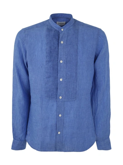 Shop Tintoria Mattei Plastron Linen Shirt Clothing In Blue