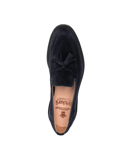 Shop Tricker's Elton Lace Up Castorino Shoes In Blue