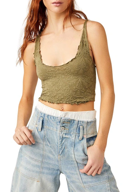Shop Free People Intimately Fp Here For You Racerback Crop Tank In Ivy League