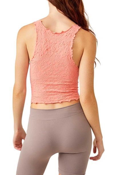 Shop Free People Intimately Fp Here For You Racerback Crop Tank In Burnt Coral