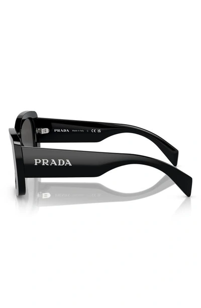 Prada 56mm Oval Sunglasses In Black