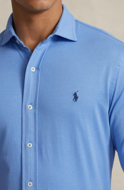 Shop Polo Ralph Lauren Light Blue Button-up Shirt In Harbor Island Blue