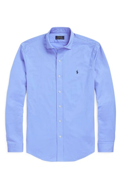 Shop Polo Ralph Lauren Light Blue Button-up Shirt In Harbor Island Blue