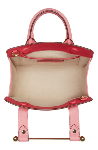 Shop Strathberry Nano Leather Tote In Raspberry Red/ Candy Pink