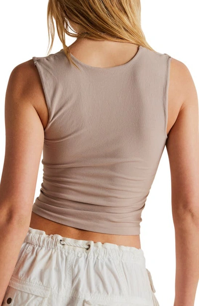 Shop Free People Clean Lines Seamless Muscle Fit Camisole In Etherea