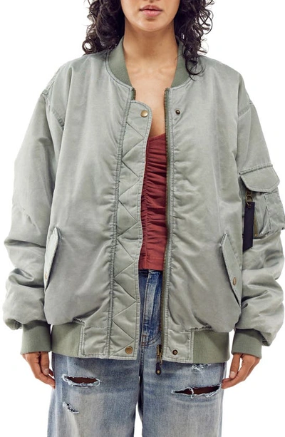 Shop Bdg Urban Outfitters Oversize Reversible Bomber Jacket In Khaki