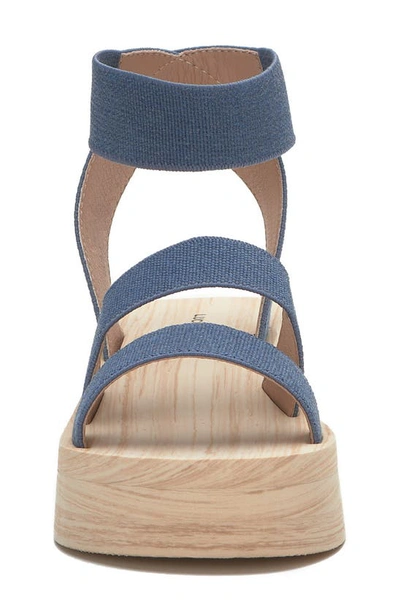 Shop Lucky Brand Samella Platform Wedge Sandal In Jeans