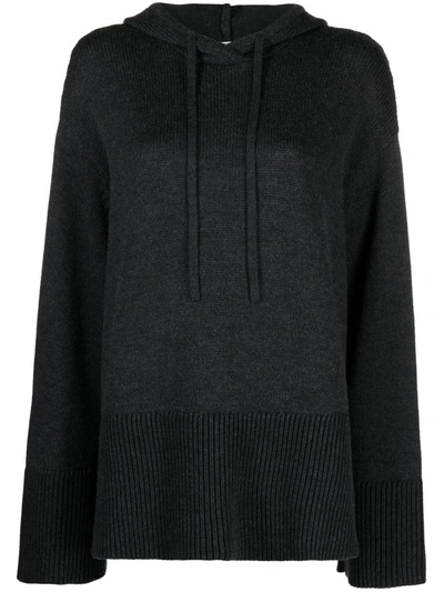 Shop Totême Sweatshirt In Charcoal Melange