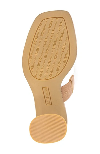 Shop Bcbgeneration Parisa Slide Sandal In Clear-tan