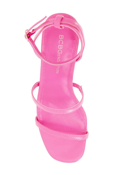 Shop Bcbgeneration Lissena Ankle Strap Platform Sandal In Bubblegum