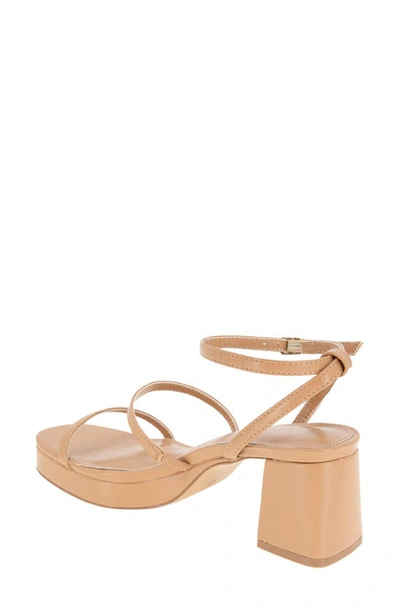 Bcbgeneration Lissena Ankle Strap Platform Sandal In Tan