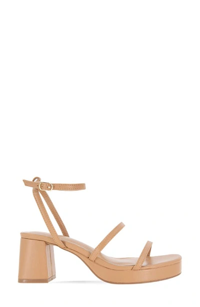Bcbgeneration Lissena Ankle Strap Platform Sandal In Tan