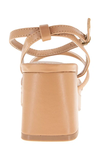 Shop Bcbgeneration Bcbg Lissena Ankle Strap Platform Sandal In Tan