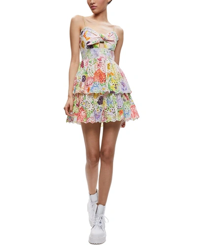 Shop Alice And Olivia Fina Mini Dress In Multi