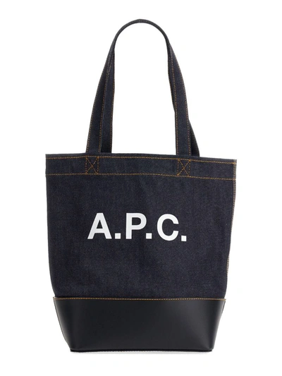 Shop Apc A.p.c. Axel" Tote Bag In Blue