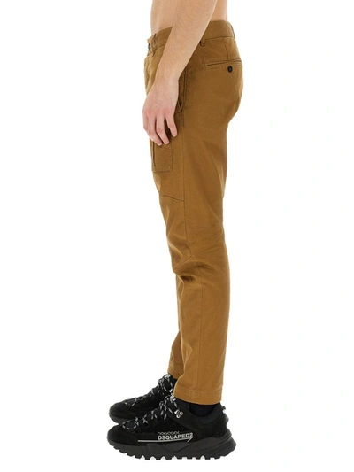 Shop Dsquared2 Sexy Cargo Fit Pants In Beige