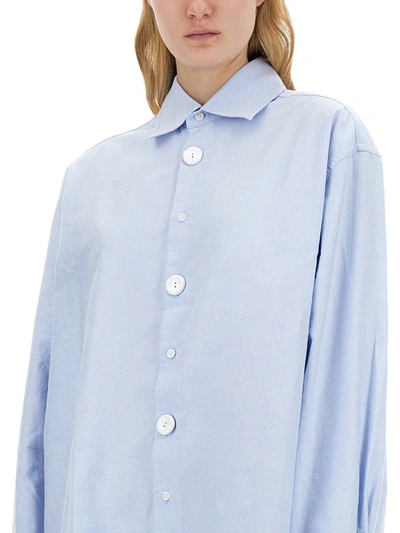 Shop Jw Anderson J.w. Anderson Oversize Shirt In Blue
