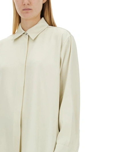 Shop Jil Sander Shirt With Long Sleeves In Ivory