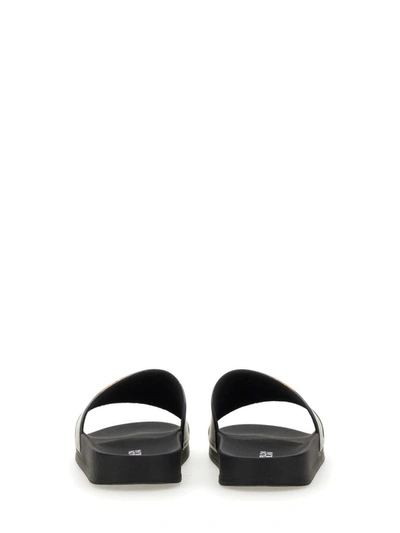 Shop Marcelo Burlon County Of Milan Slide Sandal With Logo In Black